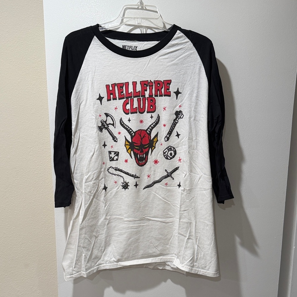 Stranger Things Hellfire Club Raglan Tee - Picture 3 of 6